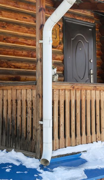 Porch Downspout Installation in Easley