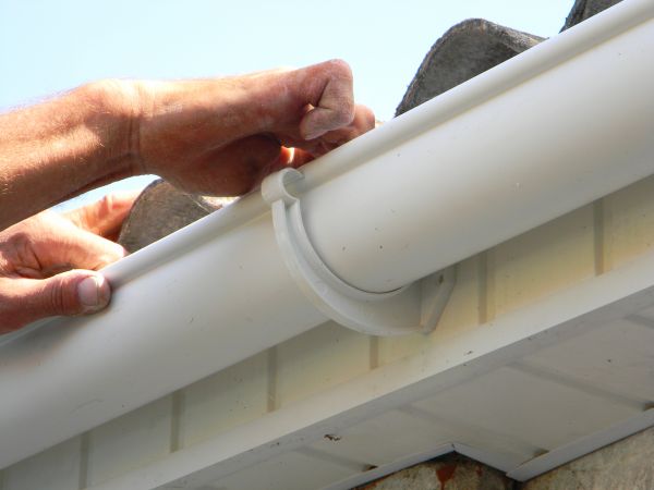Plastic Gutter Repair in Easley