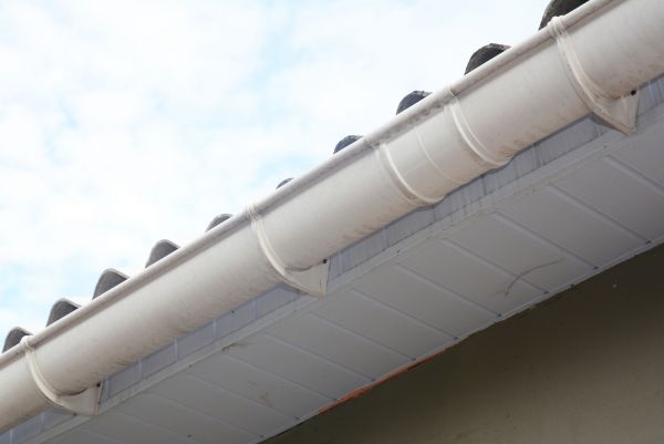 Plastic Gutter Installation in Easley